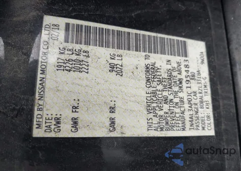 2018 Nissan Altima 2.5 Sl from USA, damaged, VIN 1N4AL3AP0JC195483